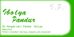 ibolya pandur business card